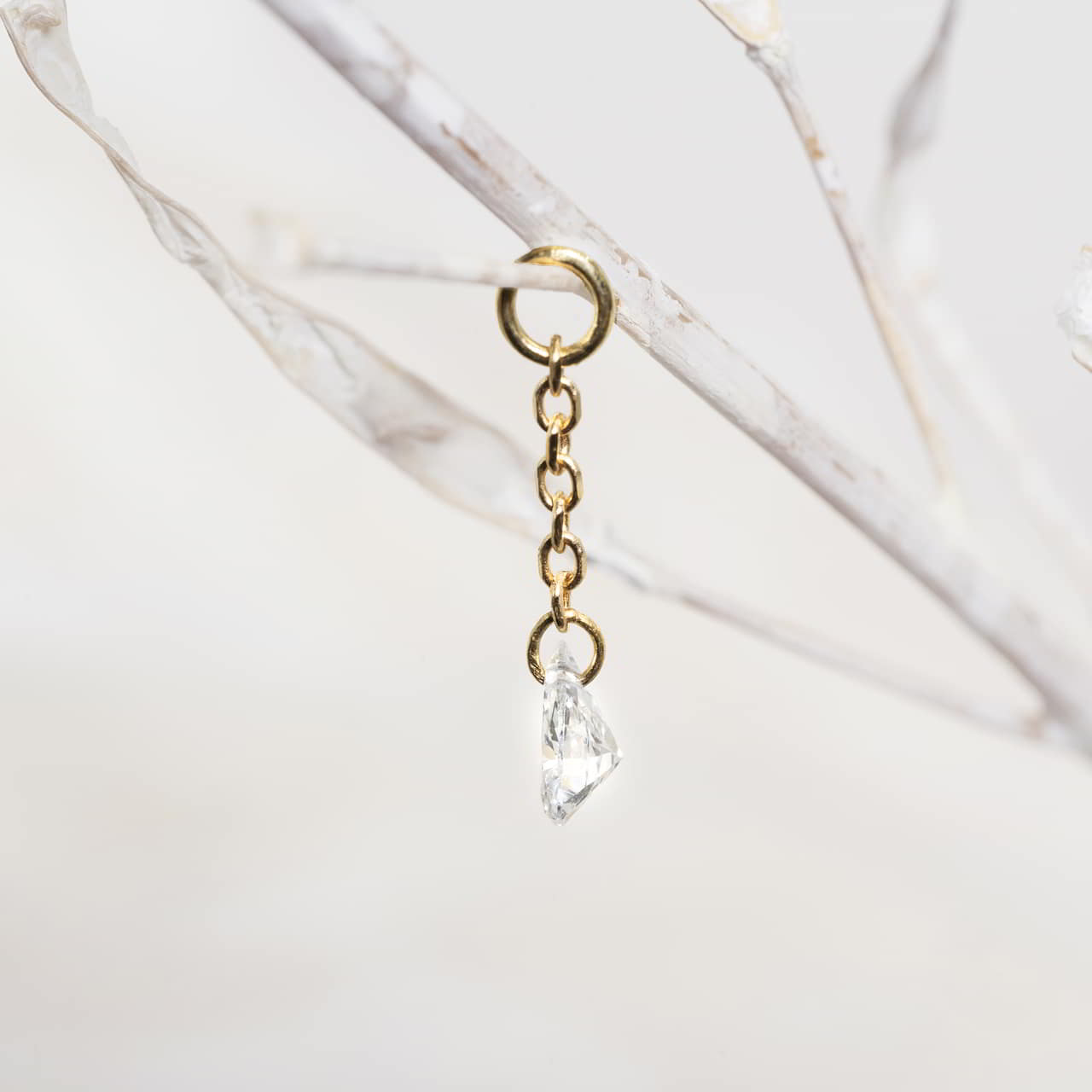 The Jay 18k Gelbgold Diamond Drop