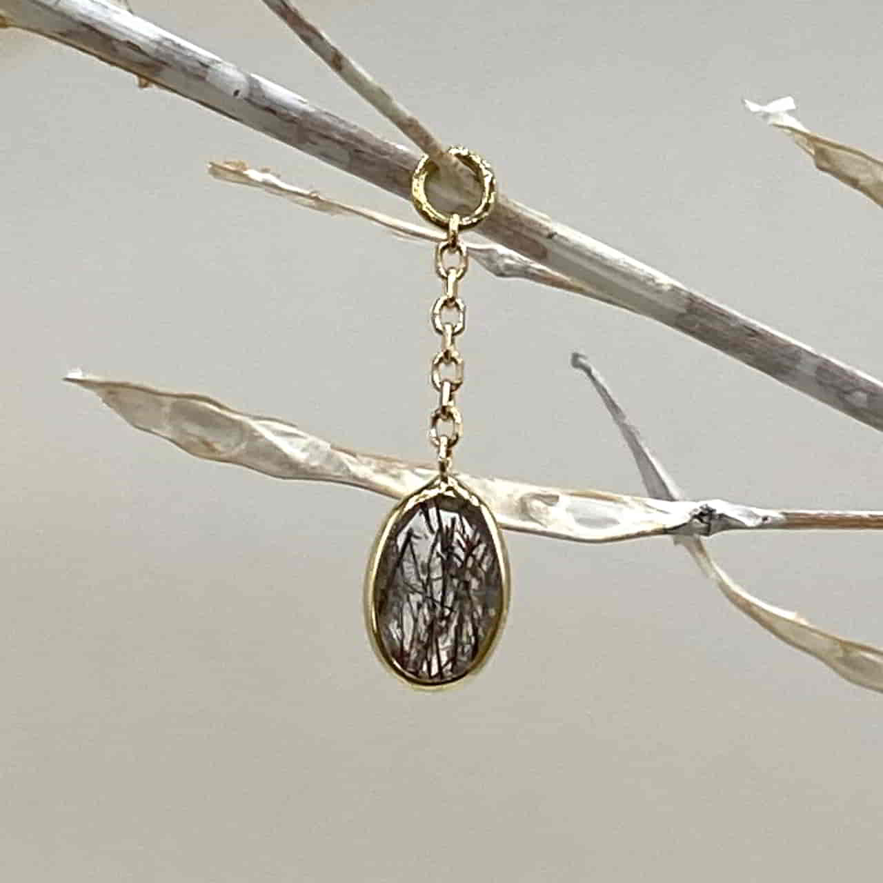 The Swan 18k Tourmilated Quartz